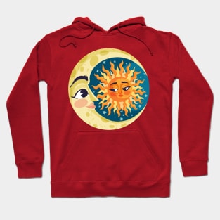 Sun Moon Stars Hand Drawn Hoodie